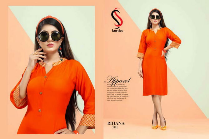 SS Rihana 7 Rayon Running Wear Kurti Collection